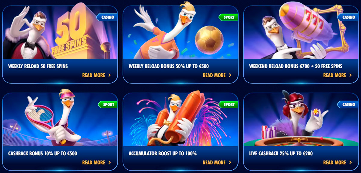 WinGaga Casino Bonuses and Promotions